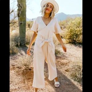 Harper Lynn Wrap Jumpsuit | Roolee adult Ivory S